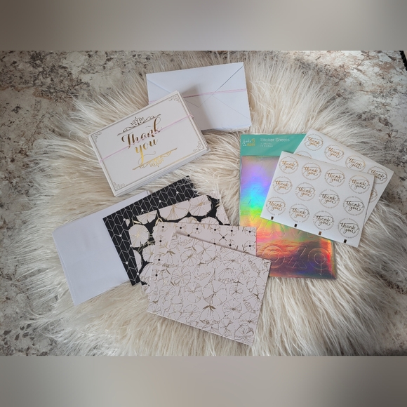 thank you Other - New 28 Pack Gold and White Thank You Card & Sticker Set. +